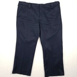 Circle S Dress Pants Mens 42 Navy Blue Western Flat Front Polyester Trousers